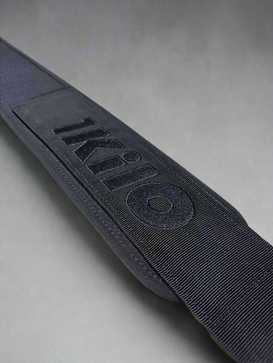 1Kilo 4" Weightlifting Belt--Black on Black